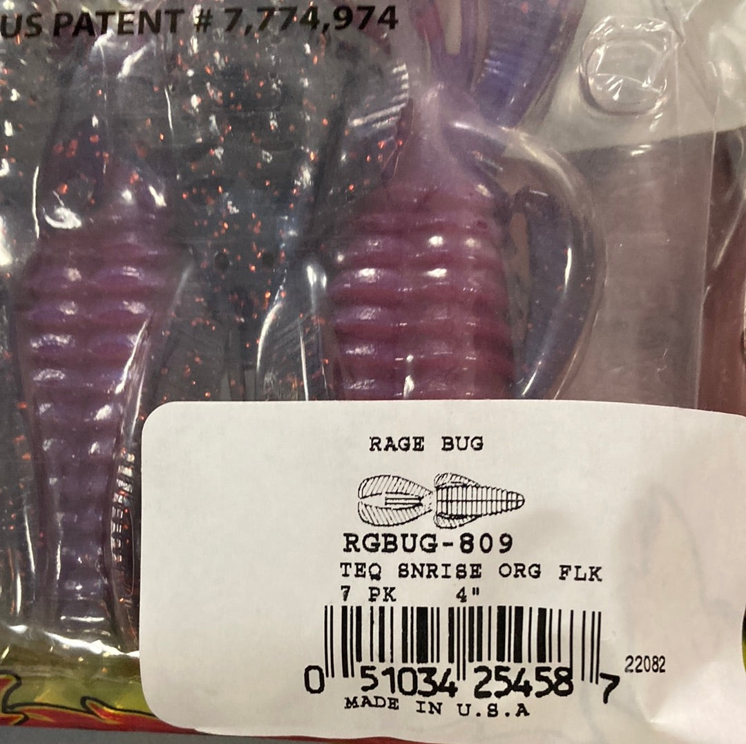 Strike King Rage Tail Rage Bug 4" Tequila Sunrise Orange Flk