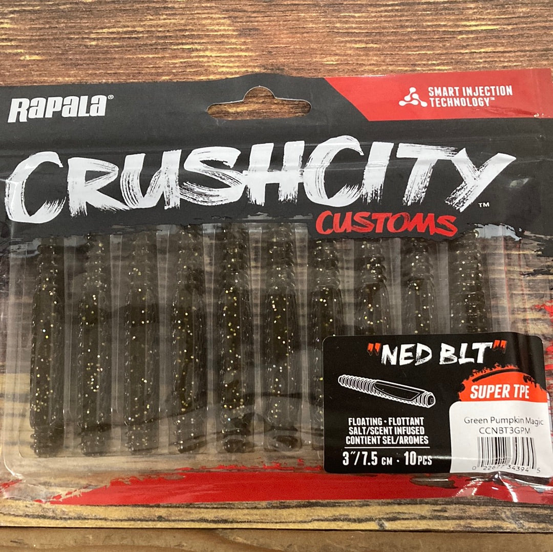 Rapala Crushcity Ned BLT 3" Green Pumpkin Magic