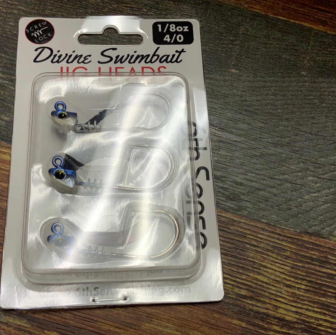 6th Sense Divine Swimbait Jig Heads 1/8 oz. 4/0 Live Shad