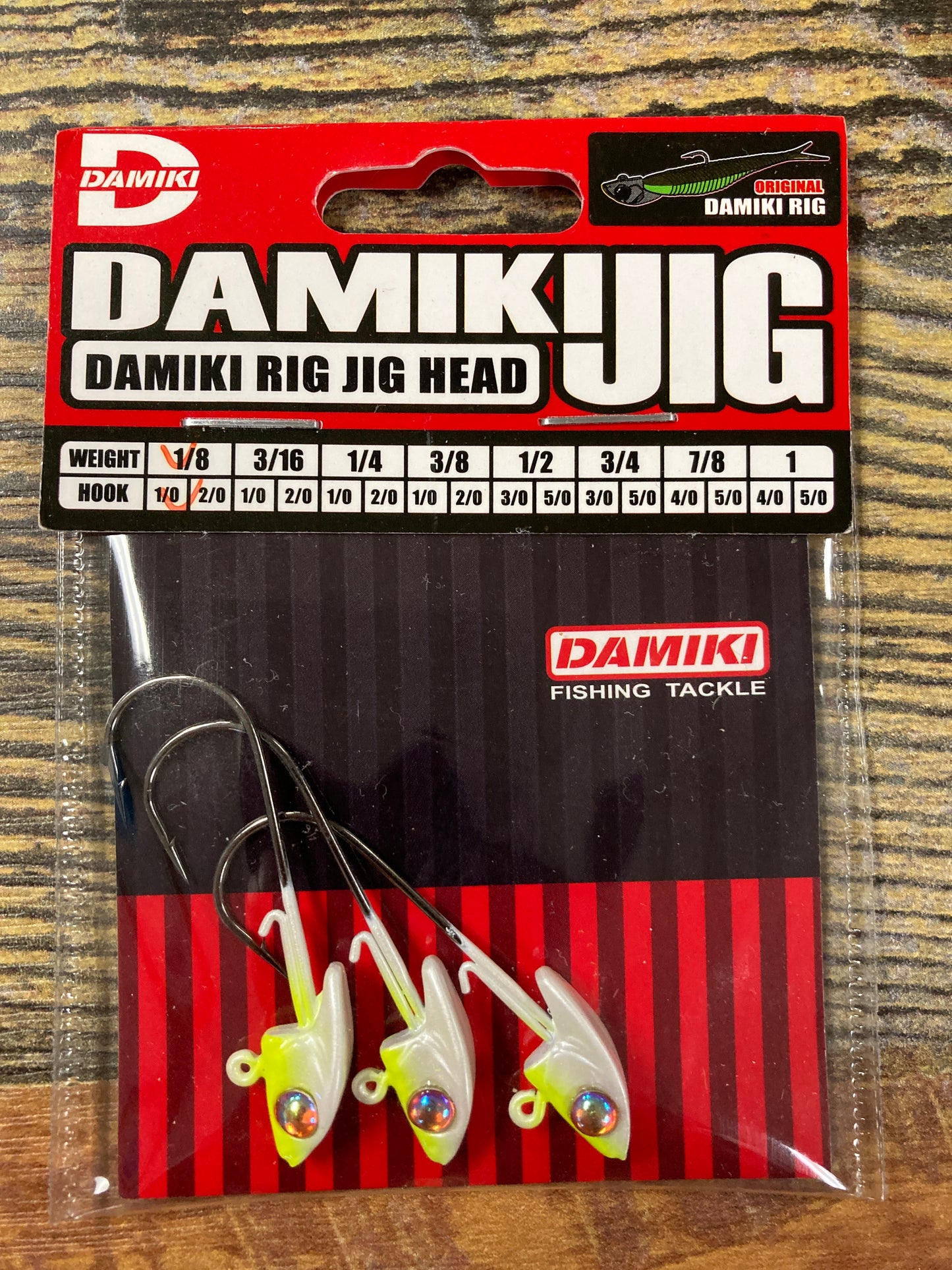 Damiki Rig Jig Head 1/8 oz. Chartreuse