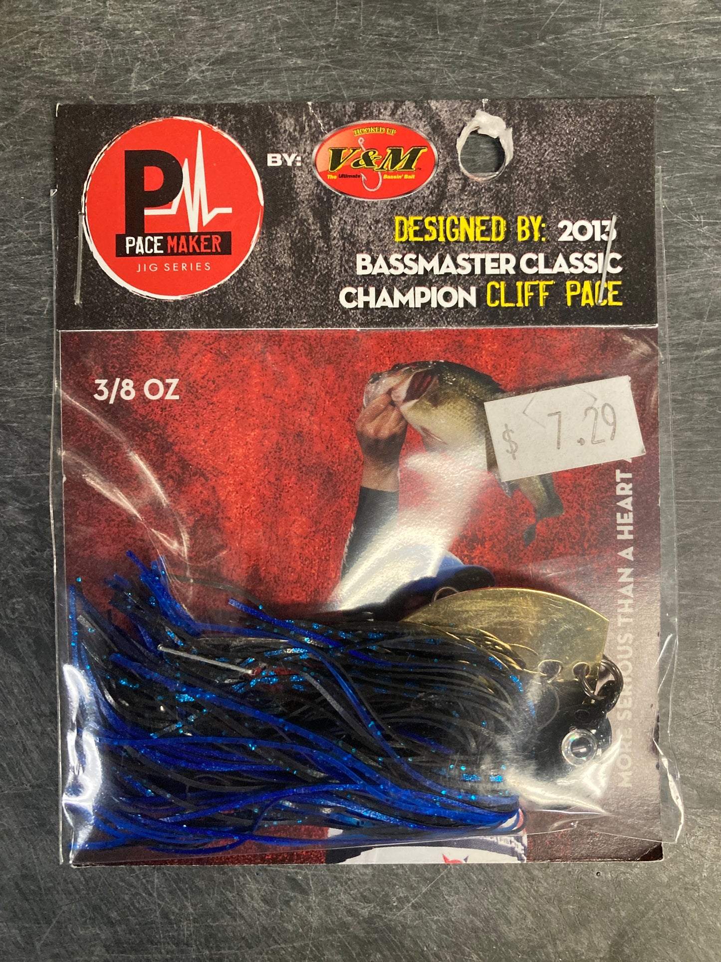 V&M Pacemaker Lightening Blade 3/8 oz. Black Blue