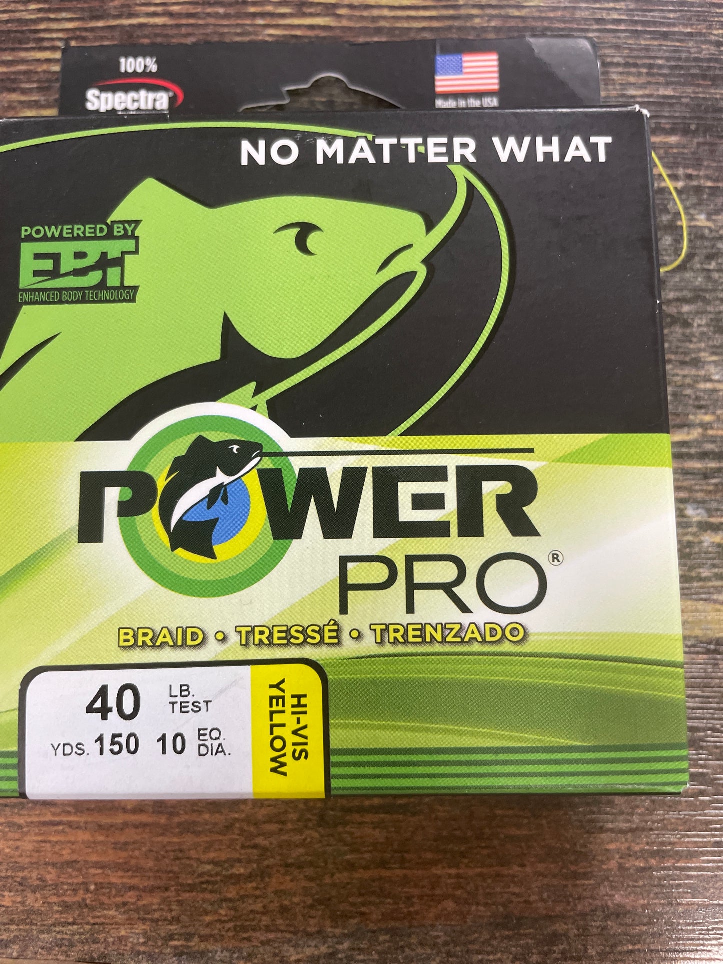 Power Pro Braid Hi-Vis Yellow 150 yds. 40 lb Test