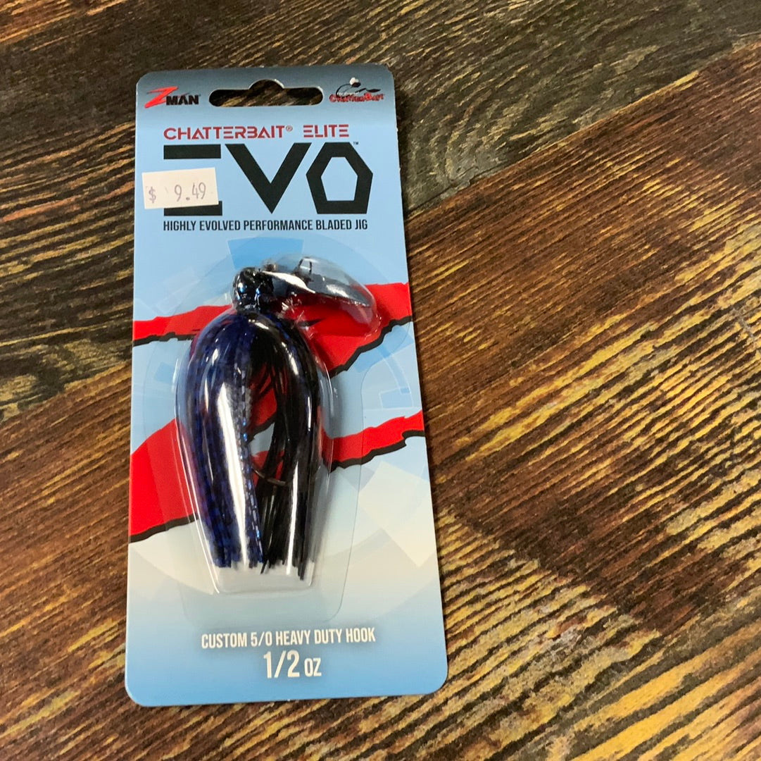 Z Man EVO Chatterbait 1/2 oz. 5/0 Black Blue
