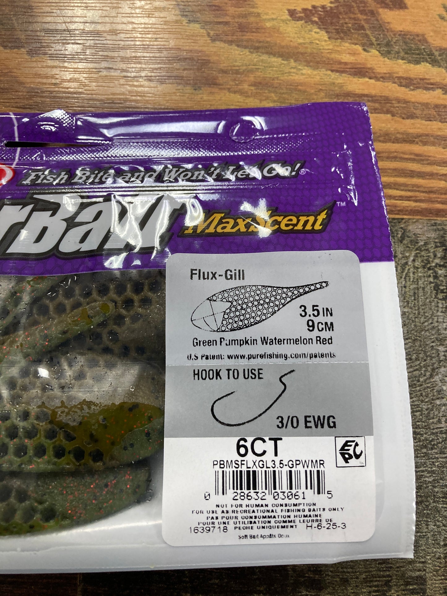 Berkley Flux Gill 3.5 Green Pumpkin Watermelon Red