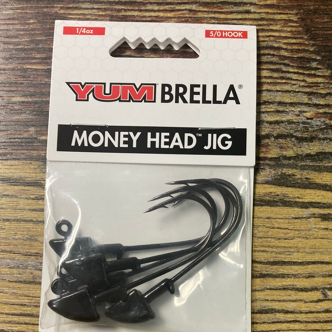 Yum Money Head Jig 1/4 oz. 5/0 Black