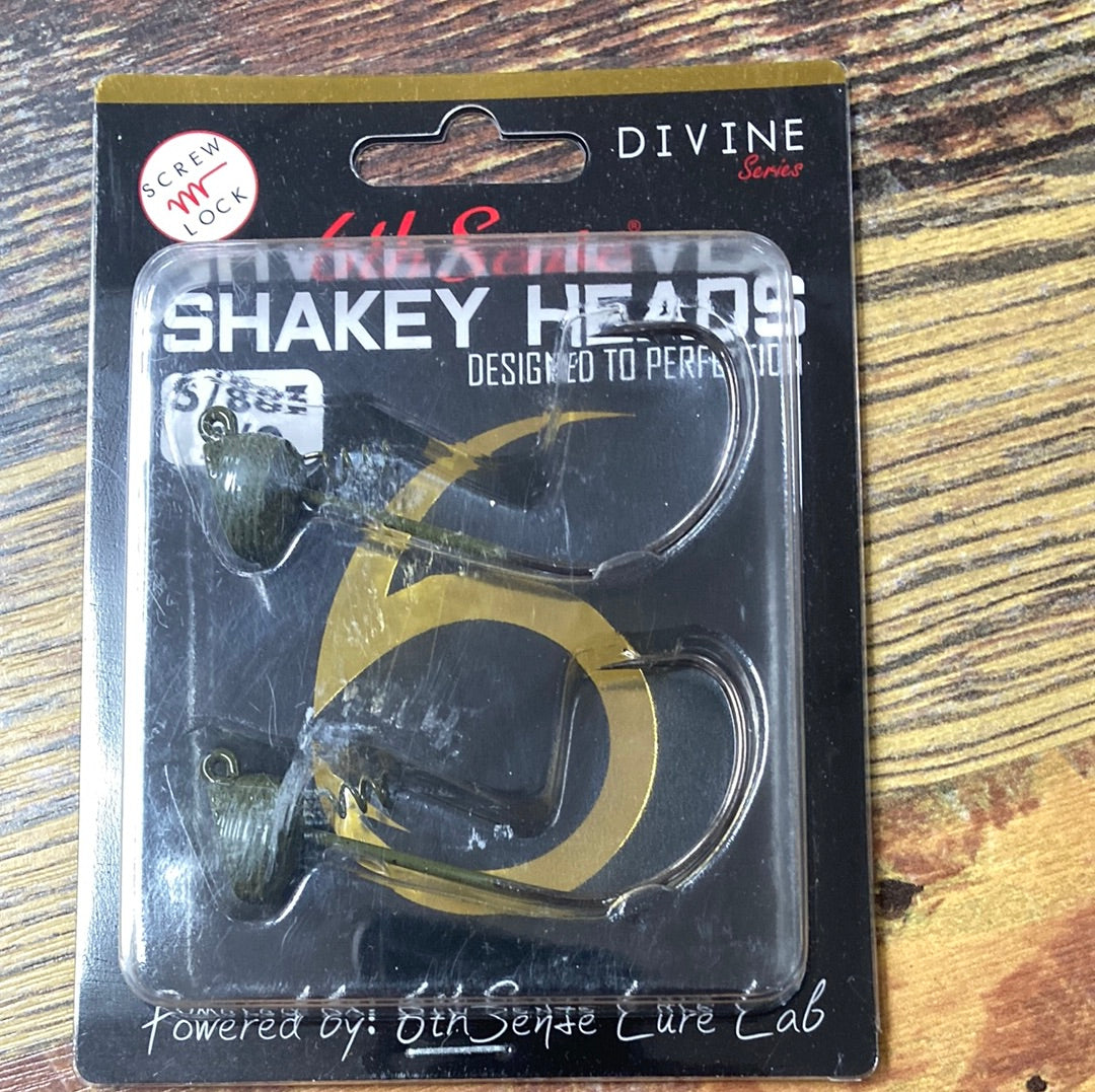 6th Sense Shakey Heads 5/8 oz. 7/0 Green Pumpkin