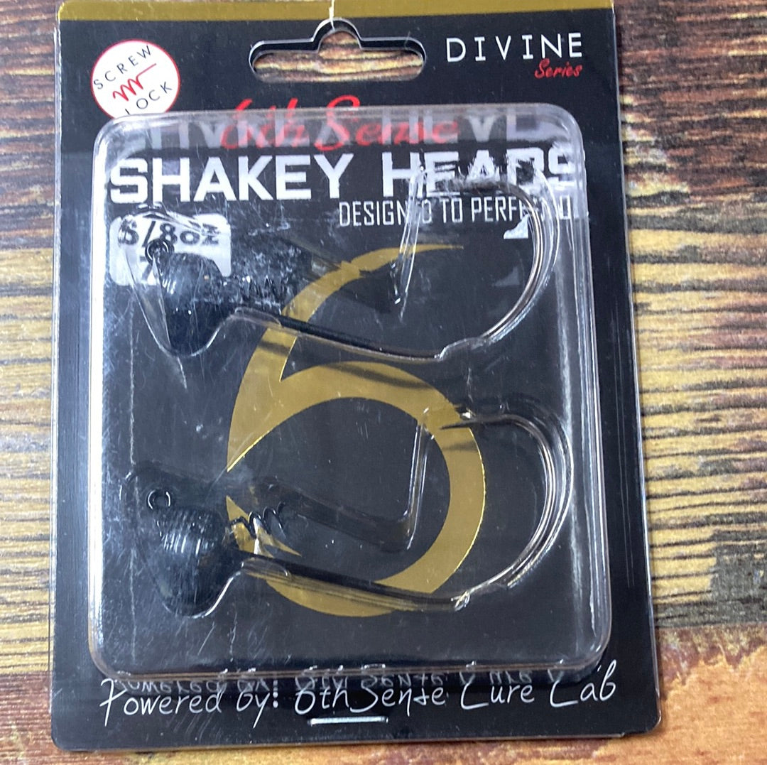 6th Sense Divine Shakey Heads 5/8 oz. 7/0 Black