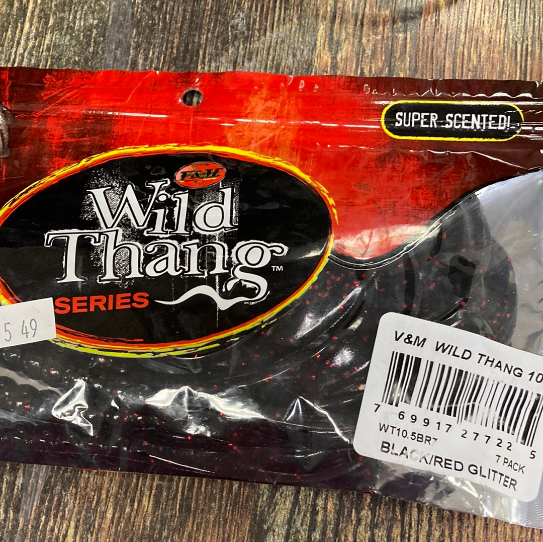 V&M Wild Thang 10.5" Black/Red Glitter