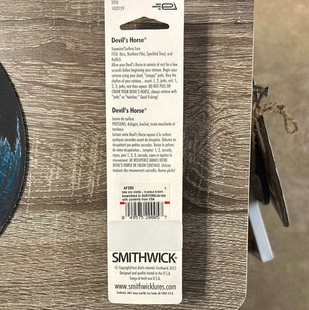 Smithwick Devil’s Horse 4 1/2" 1/2 oz. Yellow/Black Stripe