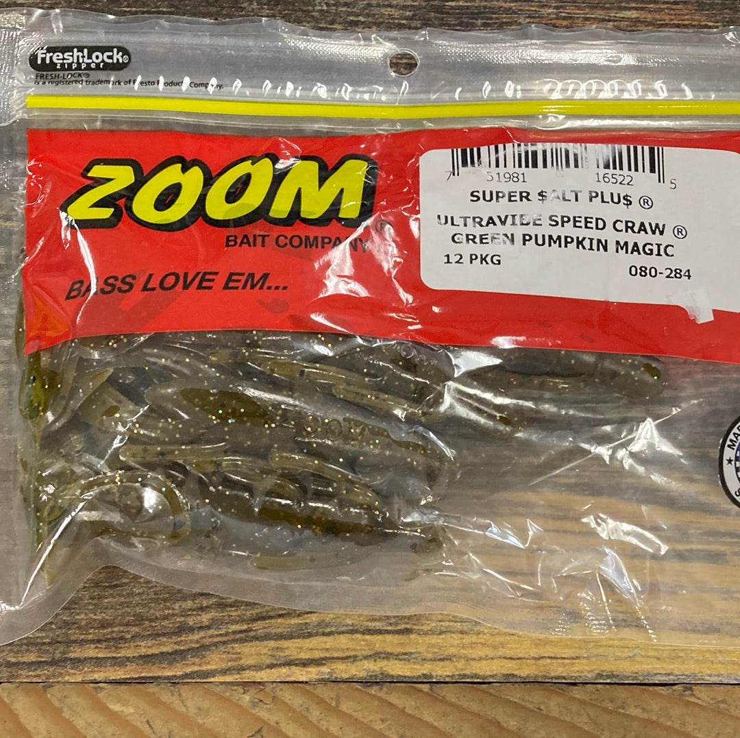 Zoom U-V Speed Craw - Green Pumpkin Magic