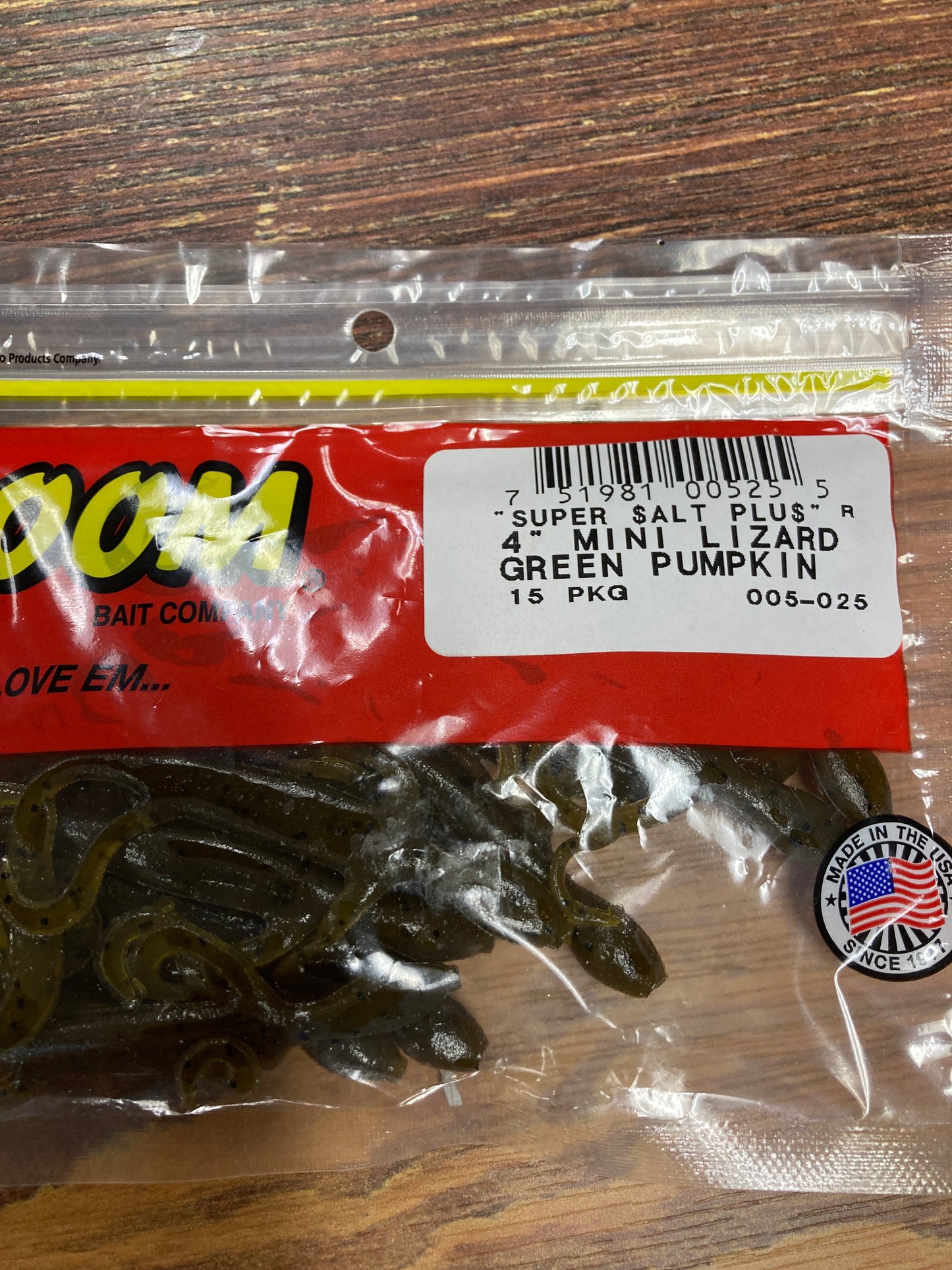 Zoom 4” Mini Lizard - Green Pumpkin