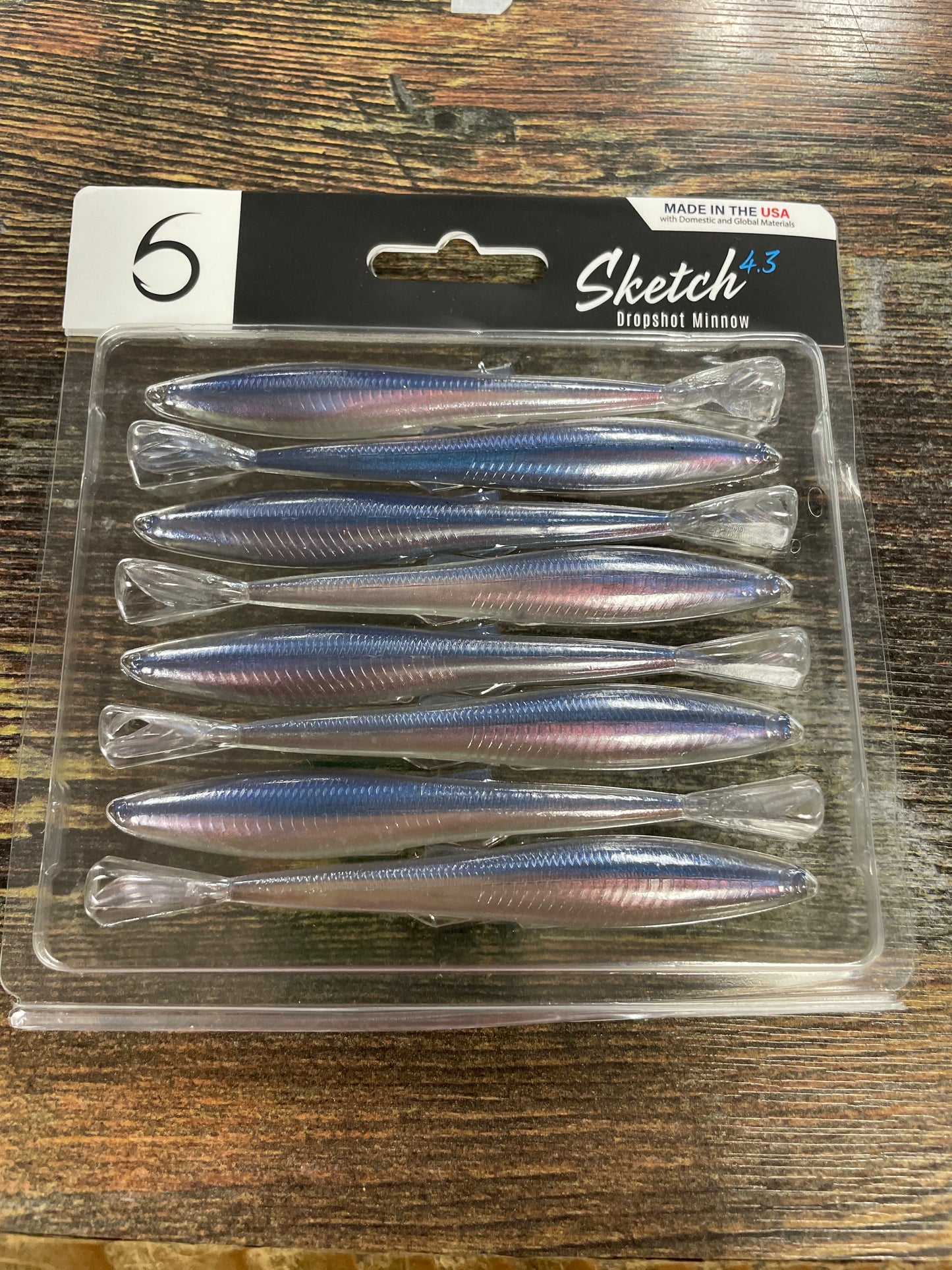 6th Sense Sketch Dropshot Minnow 4.3 Ghost Pro Shad