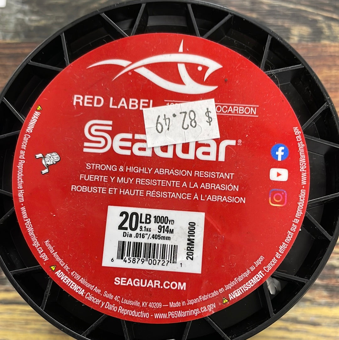 Seaguar Red Label Fluoro 20lb. 1000 yds