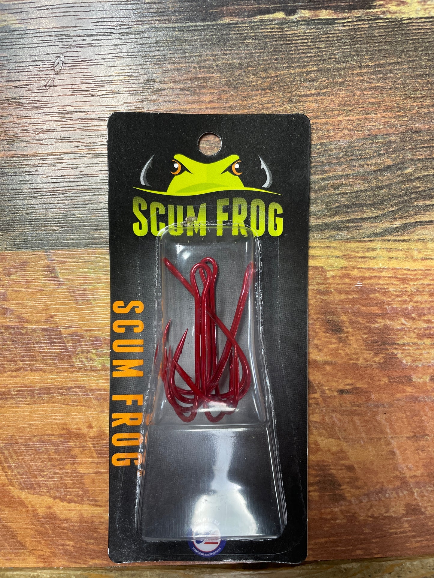 Scum Frog Hooks 5/0 Red