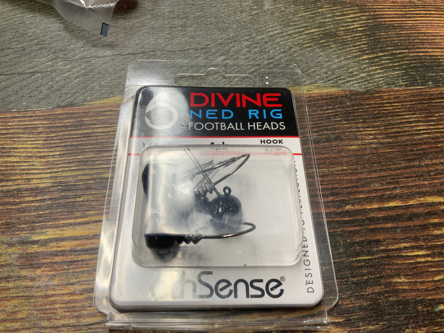 6th Sense Divine Ned Rig Football Heads 1/4 oz. 1/0 Black