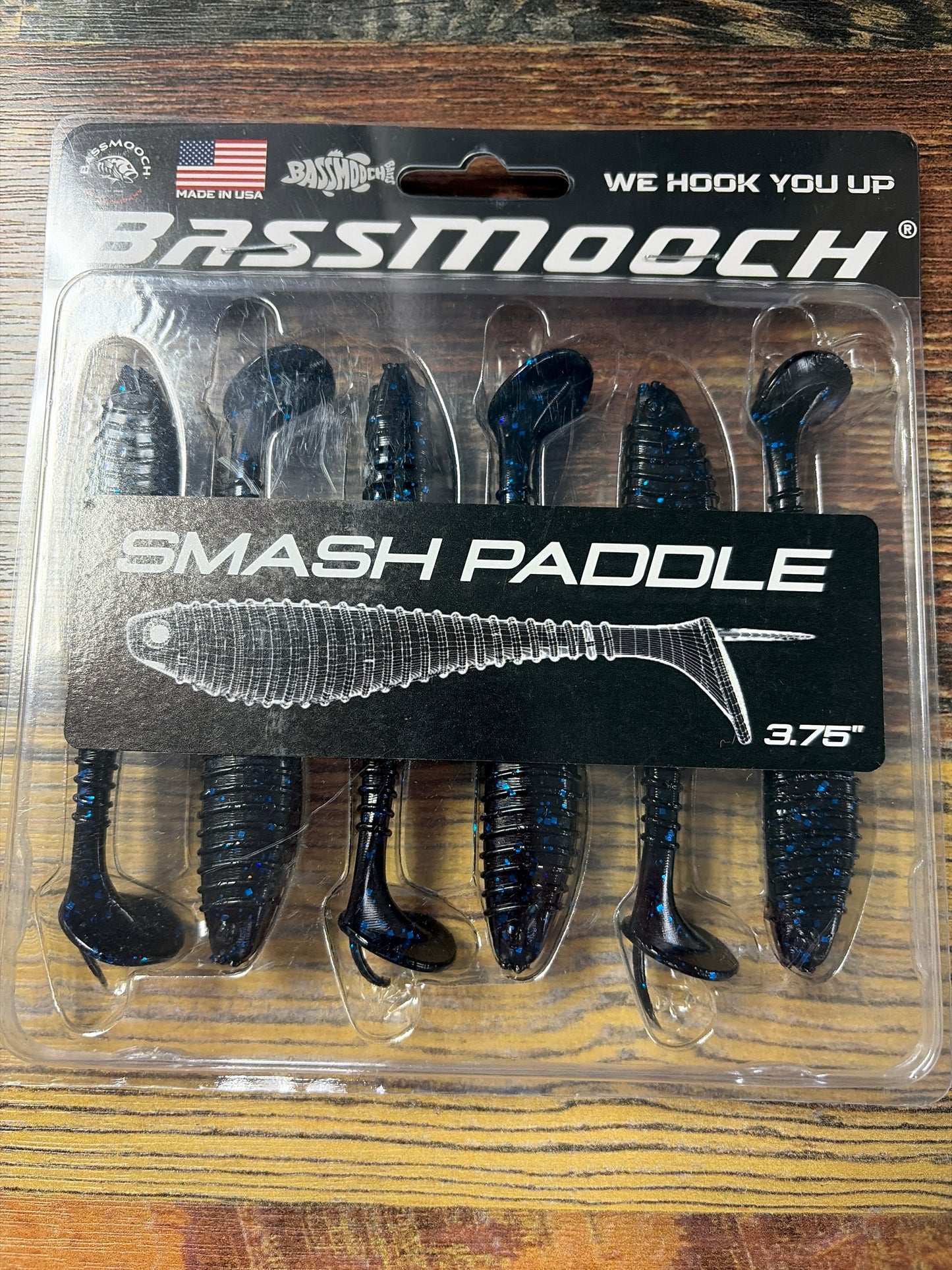Bassmooch Smash Paddle 3.75” Black & Blue