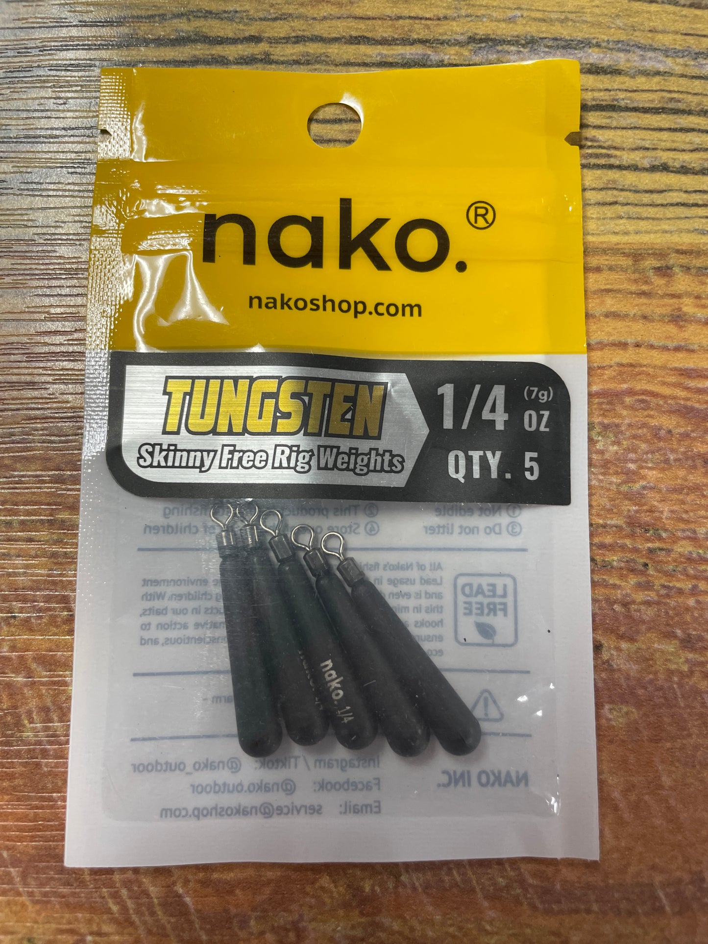 Nako Tungsten Free Weights 1/4 oz.
