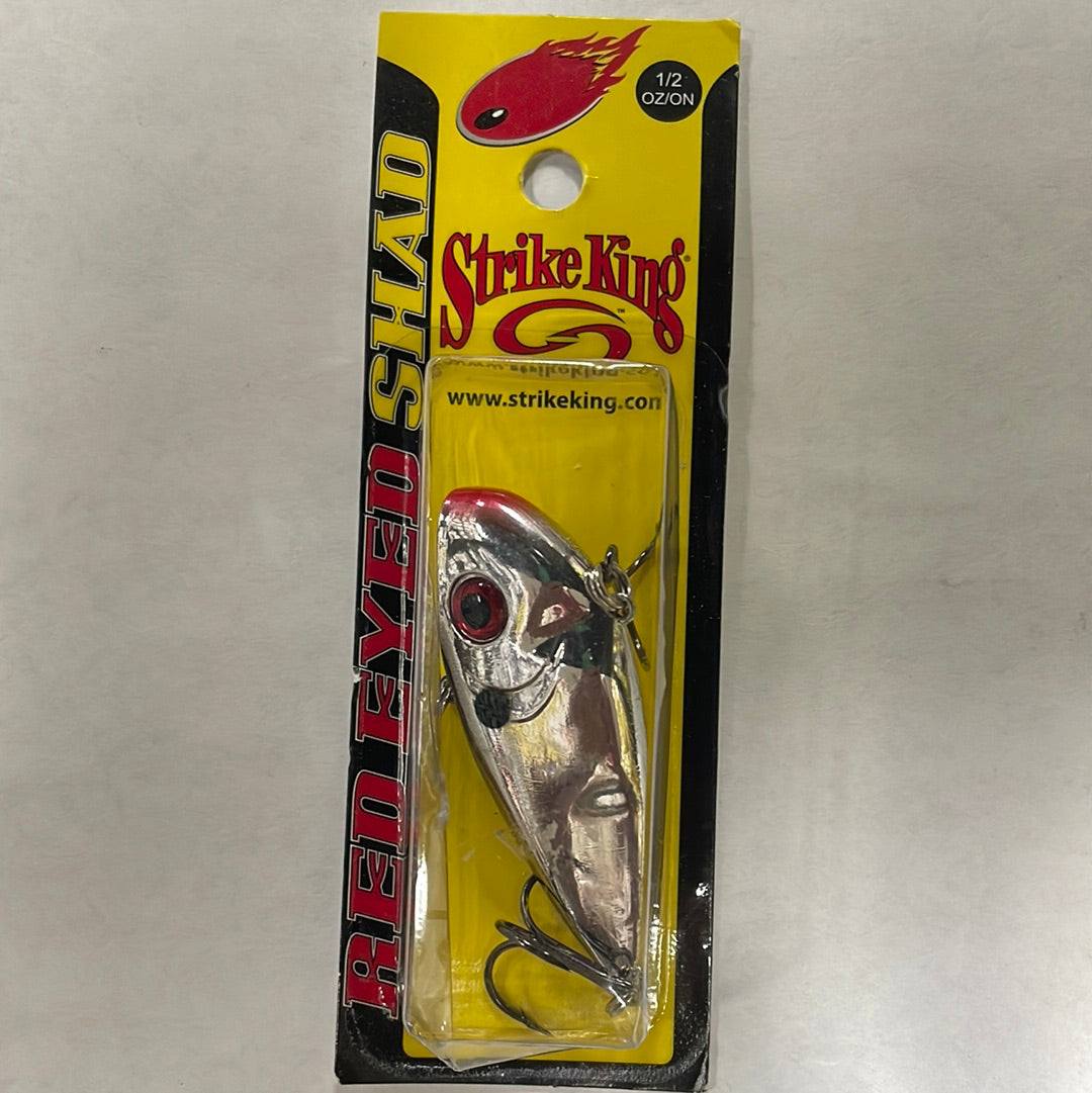 black eye fishing lure Strike King Red Eyed Shad 1/2oz. Chrome Black