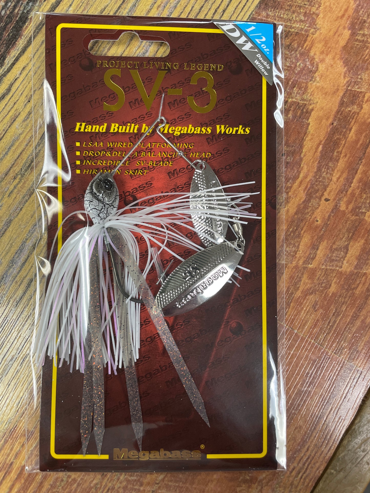 Megabass SV-3 Spinnerbait 1/2oz. White Python