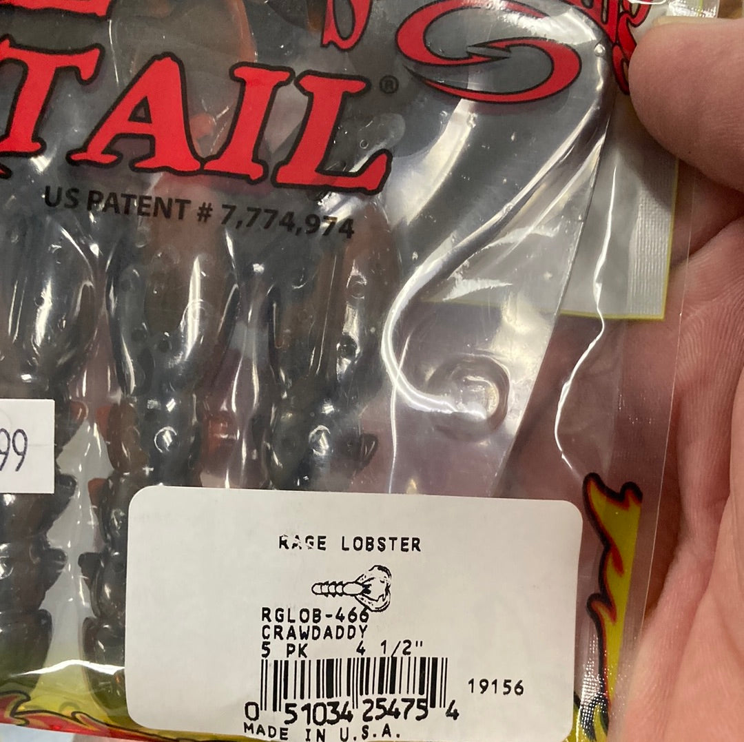 Strike King Rage Tail Rage Lobster 4-1/2" Crawdaddy