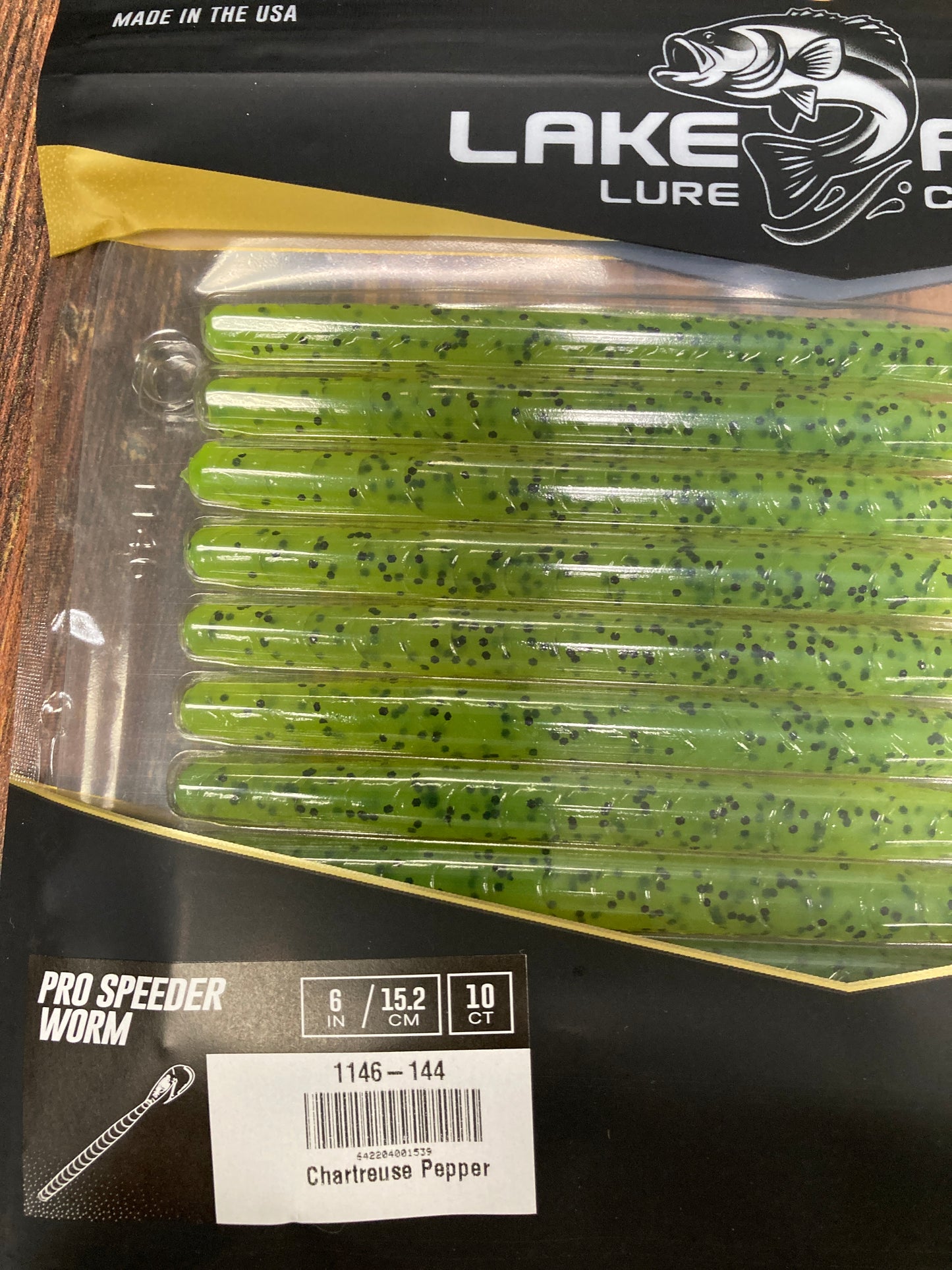 LFL Pro Speeder Worm 6” Chartreuse Pepper