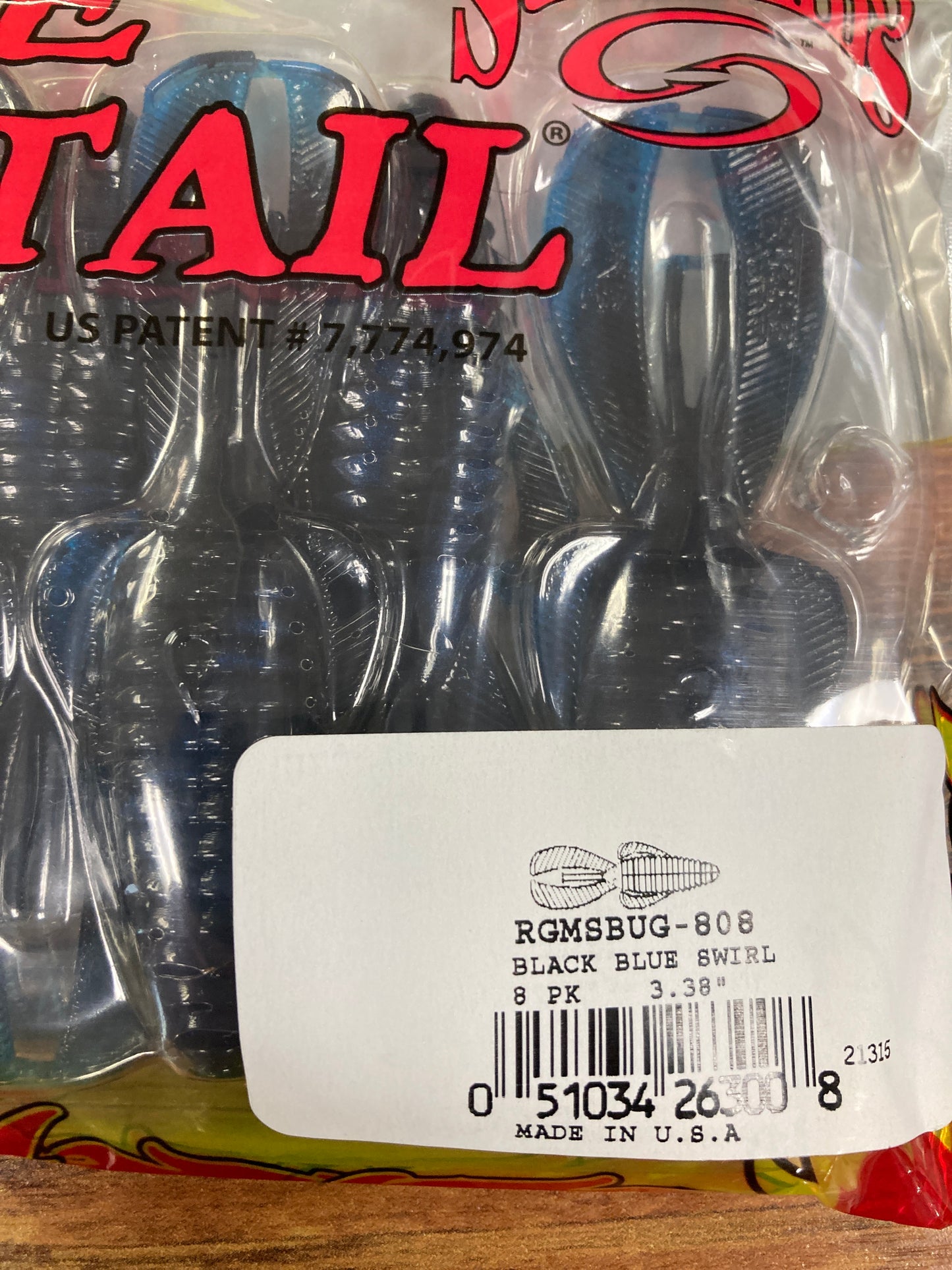 Strike King Midsize Rage Bug 3.38" Black Blue Swirl