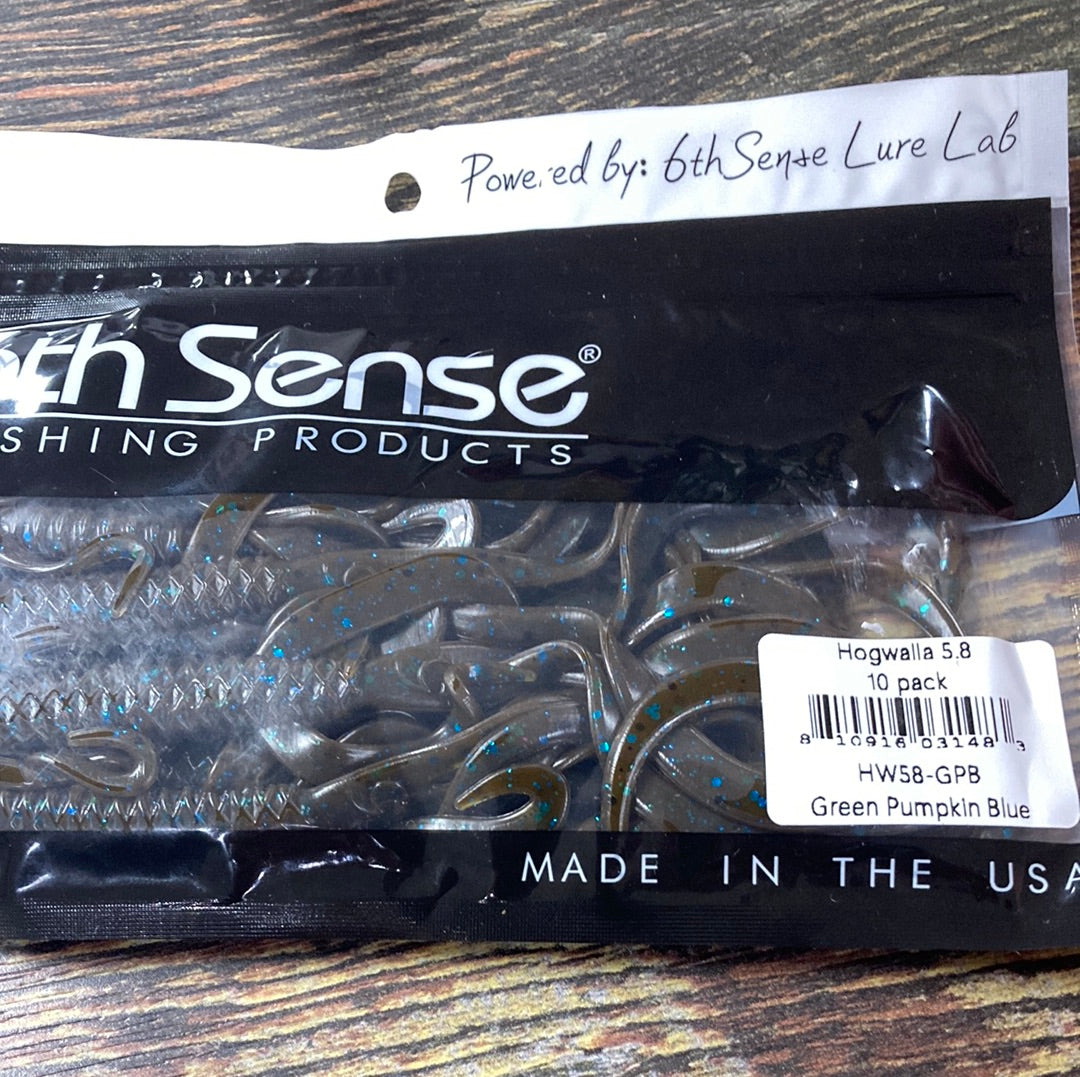 6th Sense Hogwalla 5.8" Green Pumpkin Blue