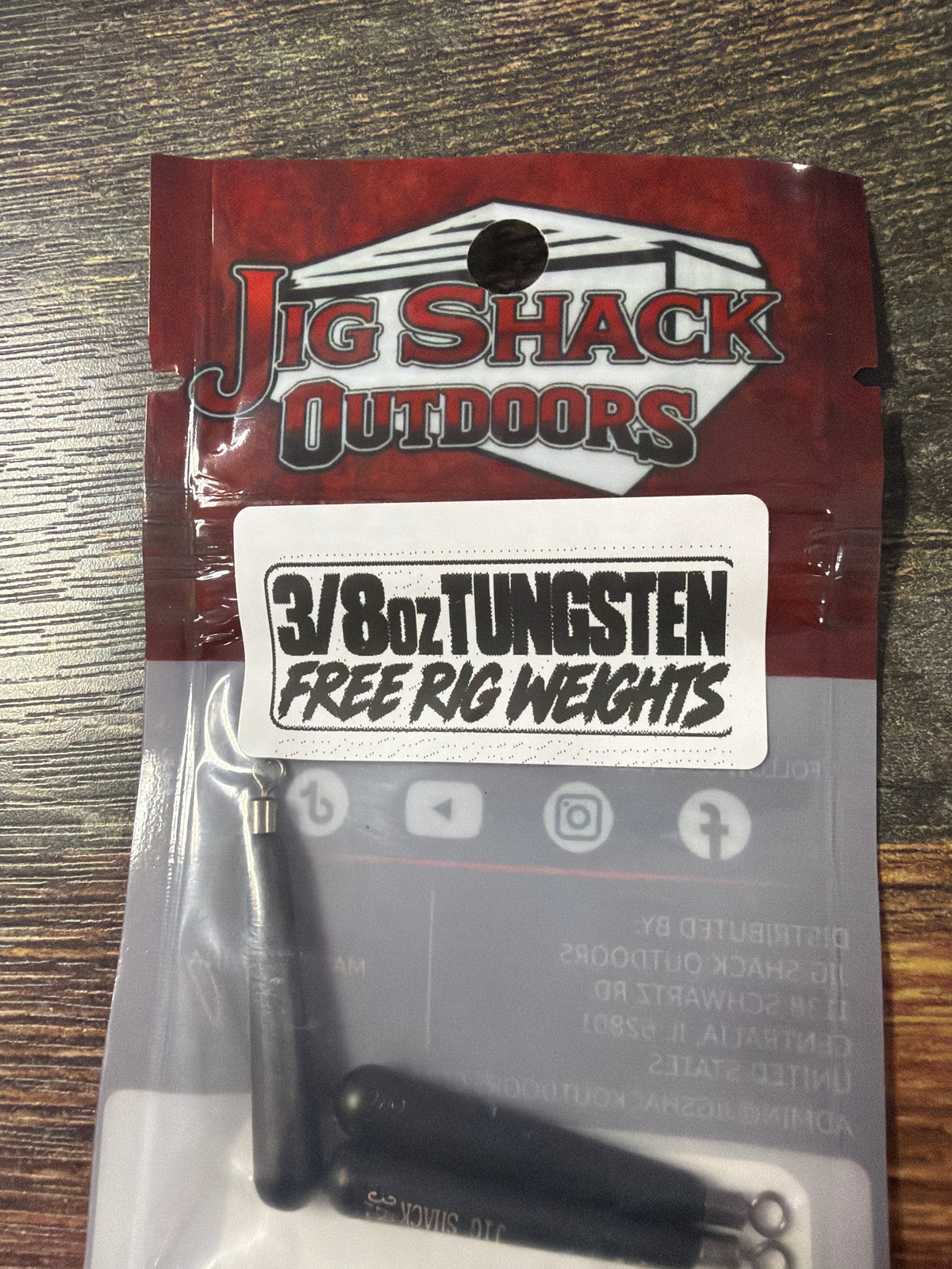 Jig Shack 3/8 oz Free Rig Weights