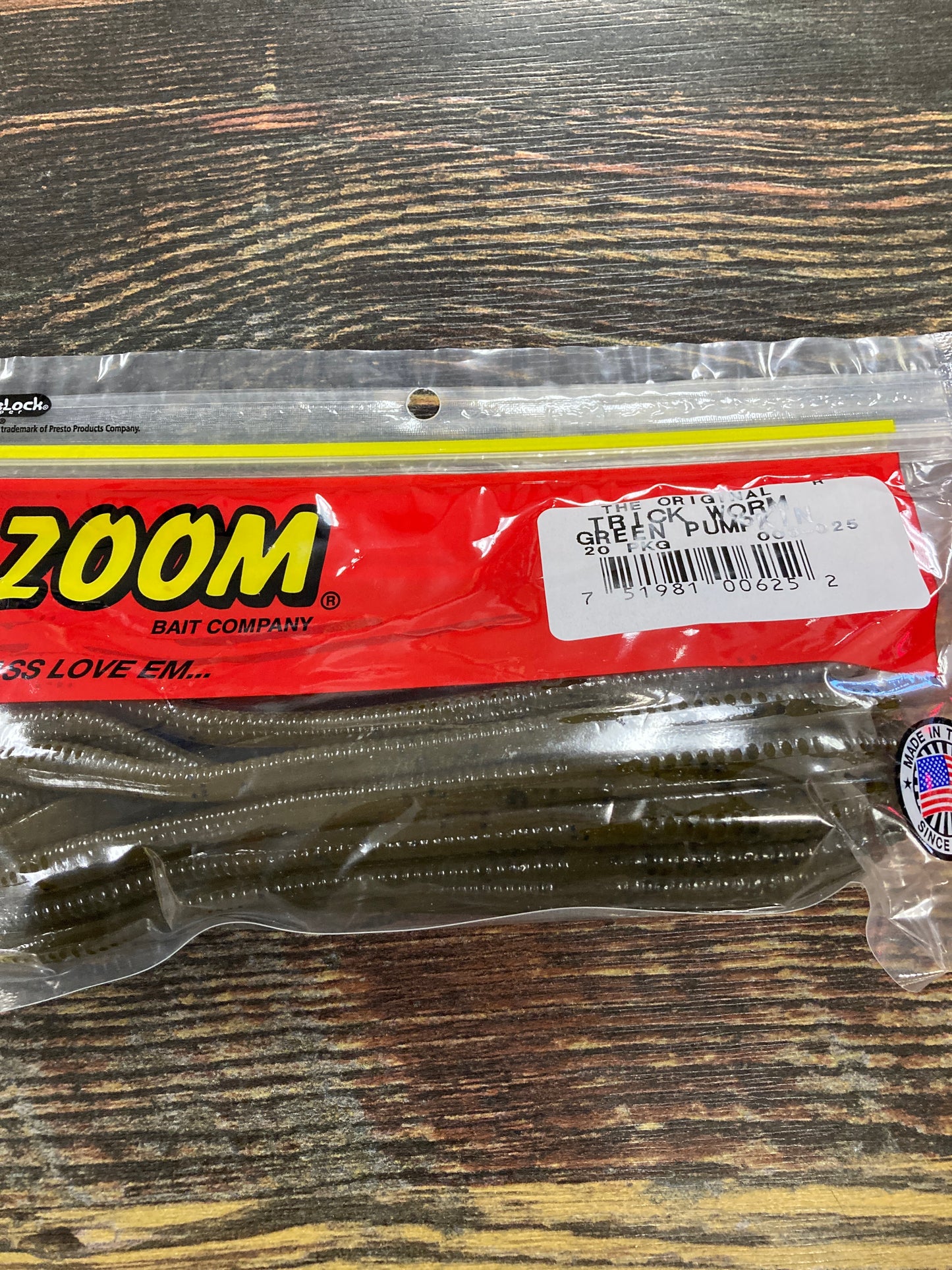 Zoom Trick Worm - Green Pumpkin