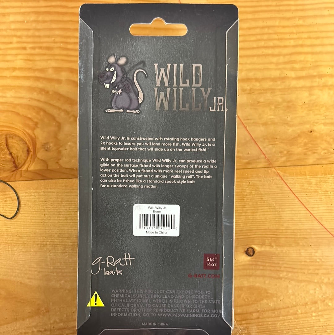 g-Ratt Wild Willy Jr. 5-1/4" 1.4 oz. - Bone