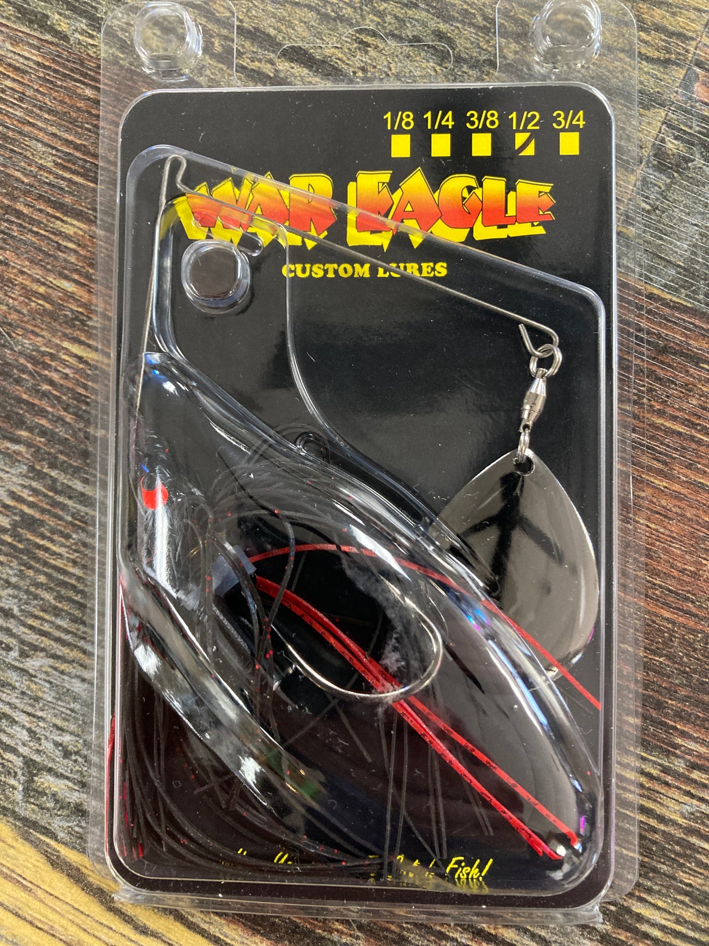 War Eagle Night Time Spinnerbait 1/2 oz. Black Red