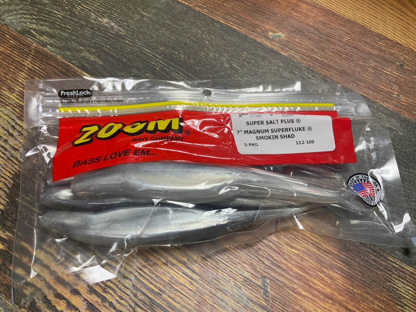 Zoom Mag Super Fluke 7" Smokin Shad