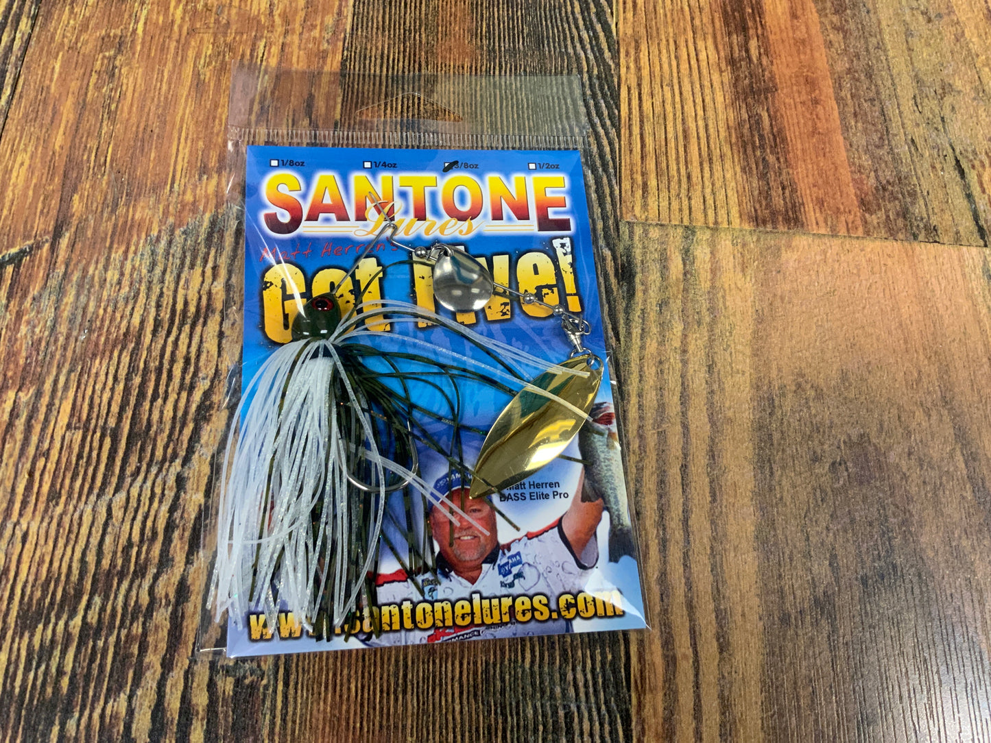 Santone GOT 5 Spinnerbait 3/8 oz. GW's Baby Bass/Gold Blade