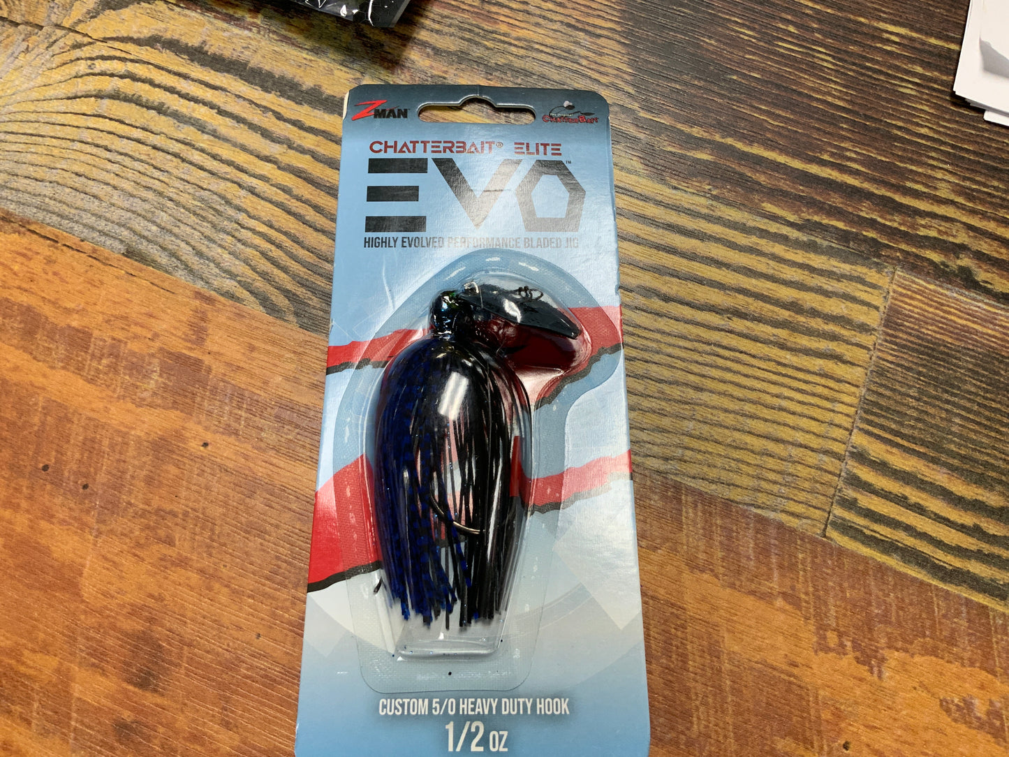 Z Man EVO Chatterbait Elite 1/2 oz. 5/0 Black/Blue