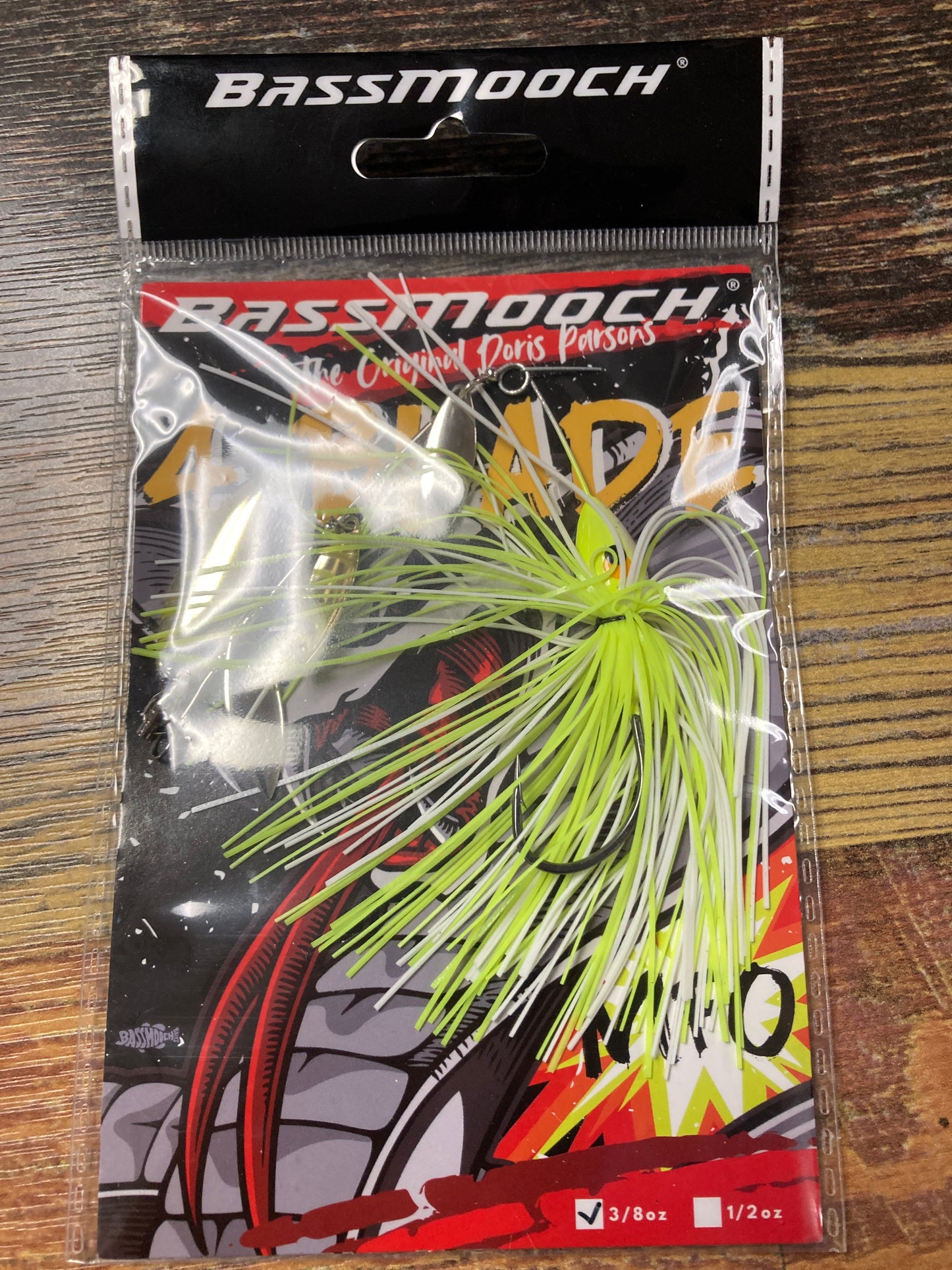 Bassmooch MFO Spinnerbait 3/8 oz Wht/Chart/Wht