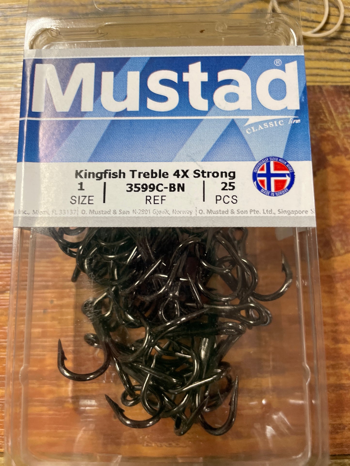 Mustad Classic #1 Black Nickel 25 pk