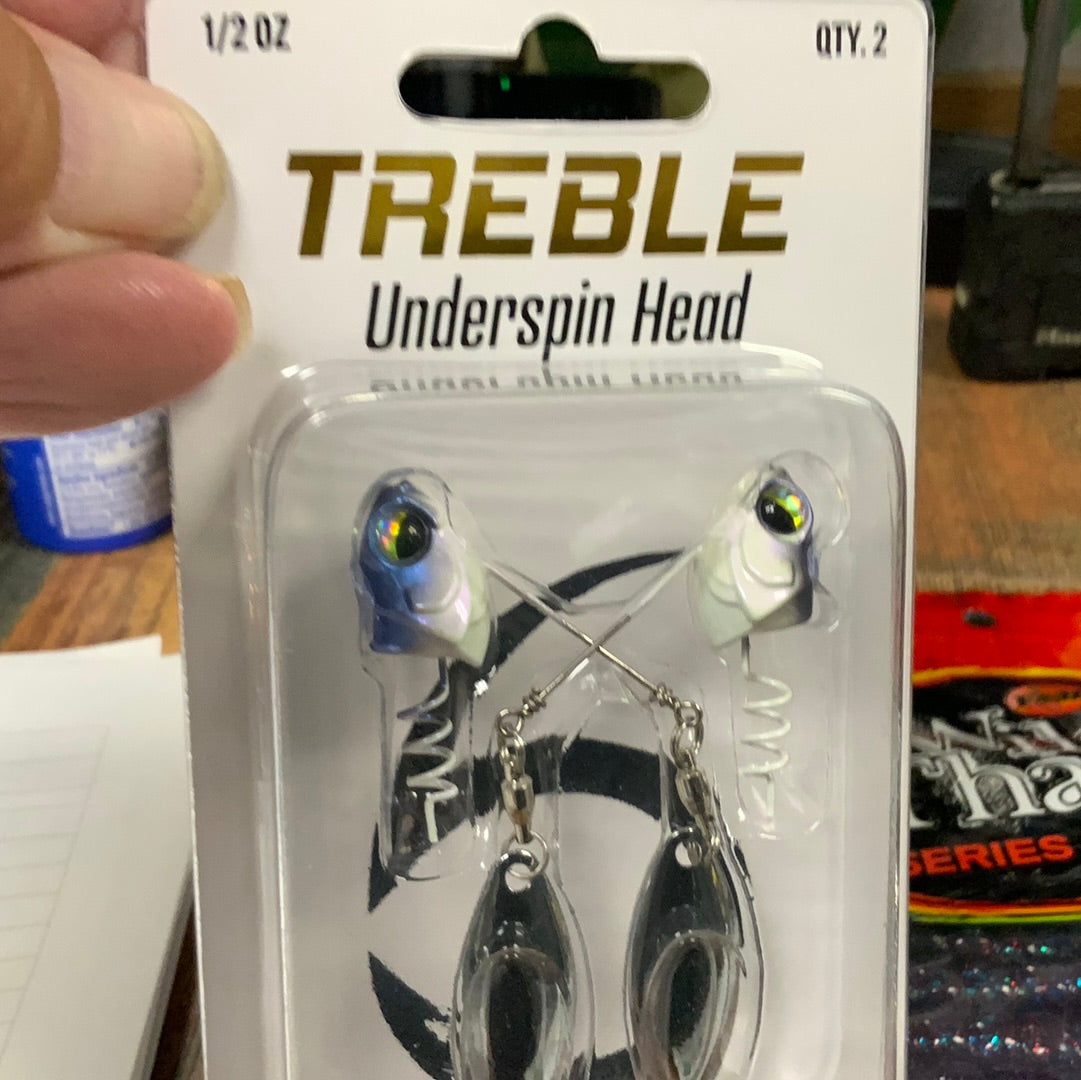 6th Sense Treble Underspin Head 1/2 oz. - Baby Shad