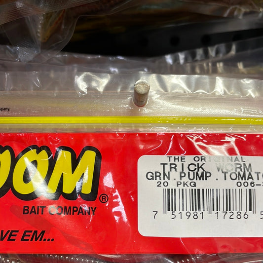 Zoom Trick Worm - Green Pumpkin Tomatoe
