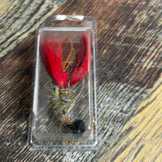 Kneipp’s Deer Hair Craw Jig 3/8 oz. Black/Red