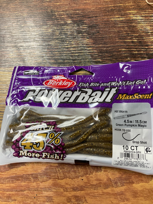 Berkley Max Scent Hit Worm 4.5” GP Magic