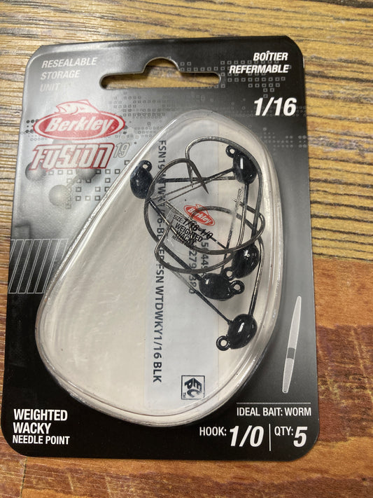 Berkley F19 Weighted Wacky Head 1/16 oz. 1/0