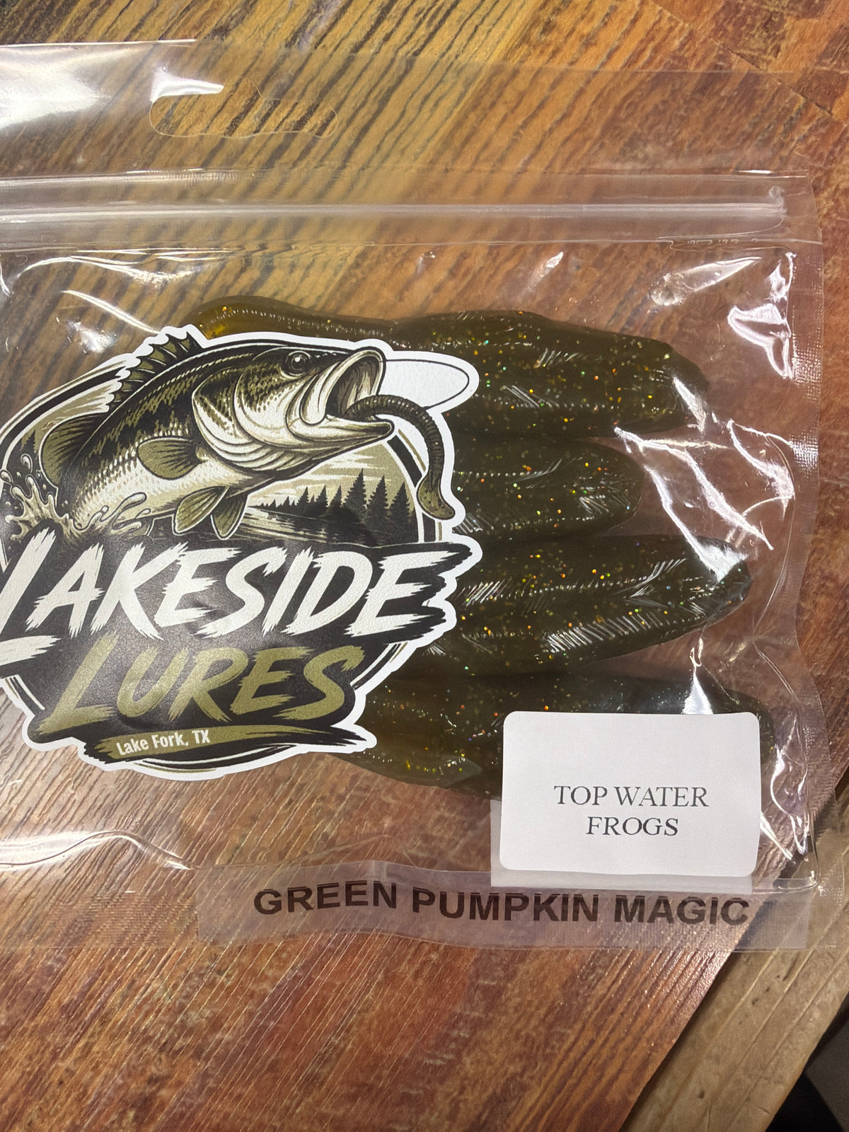 Lakeside Lures Top Water Frog - Green Pumpkin Magic