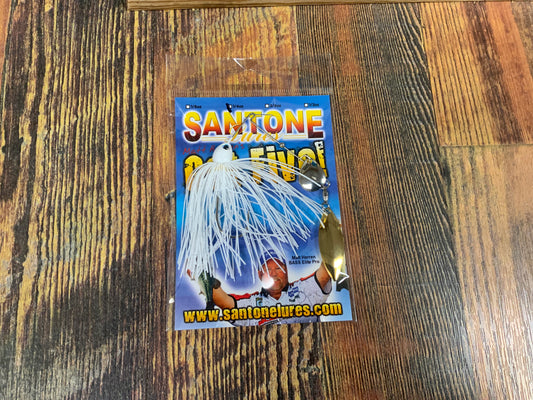 Santone GOT 5 Spinnerbait 1/4 oz. White/Gold Blade