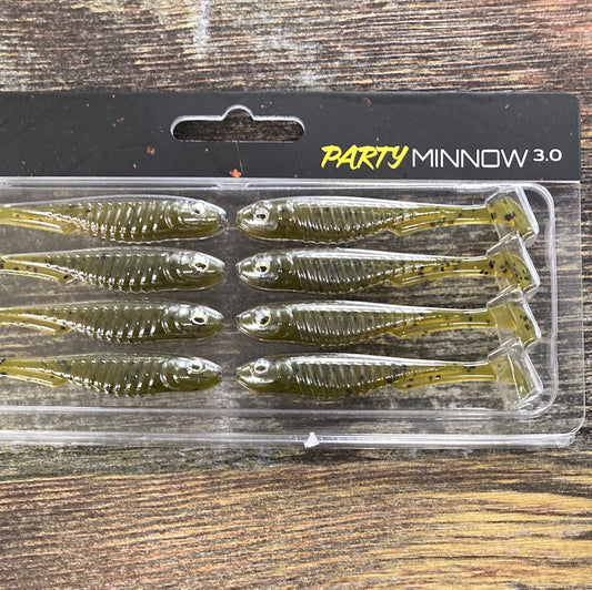 6th Sense Party Minnow 3.0" Green Pumpkin