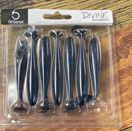 6th sense Divine Swim bait 3.2 Black N Blue Flake