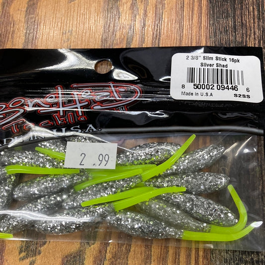 Bone Head Slim Stick 2-3/8" Silver Shad
