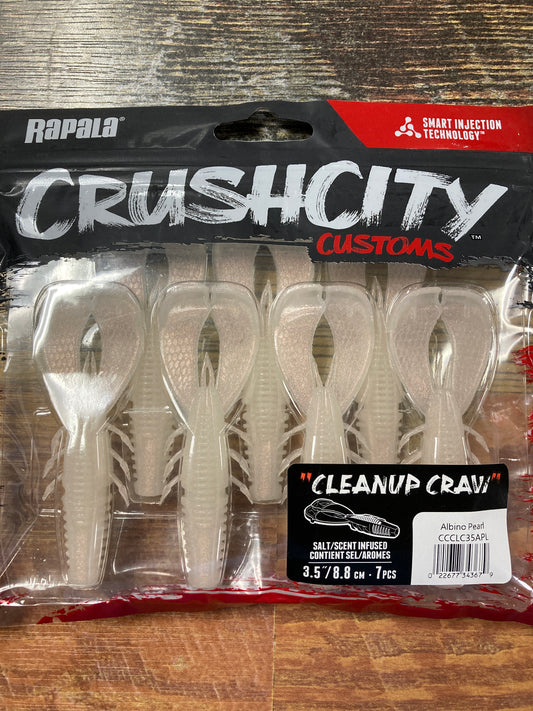 Rapala Crushcity Cleanup Craw 3.5" Albino Pearl