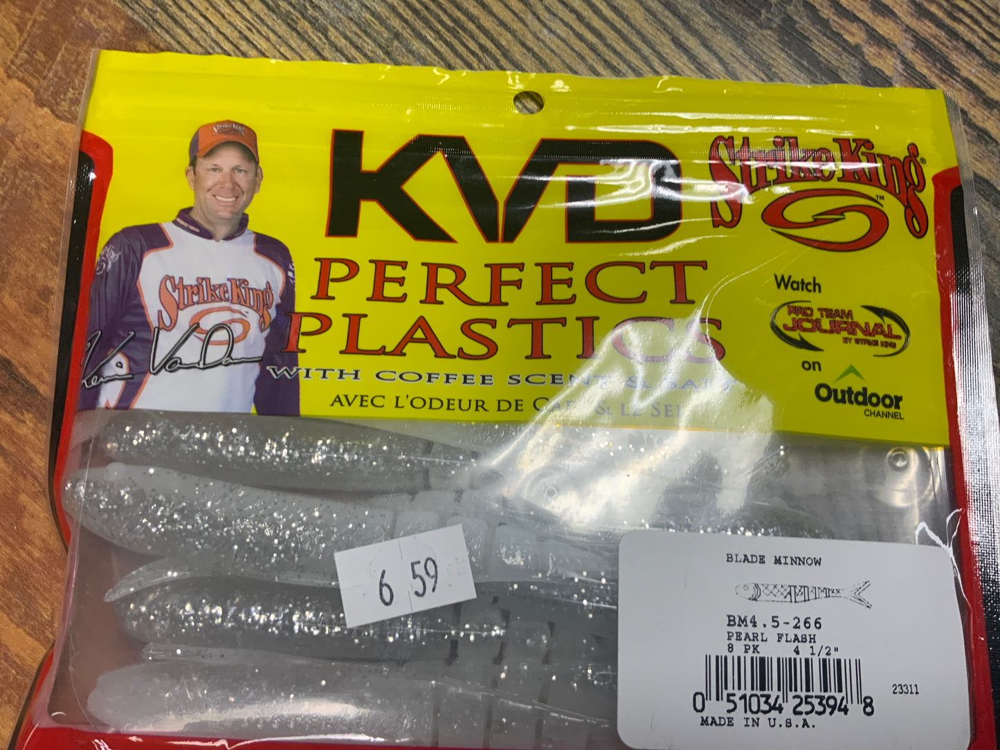 Strike King Blade Minnow 4.5" Pearl Flash