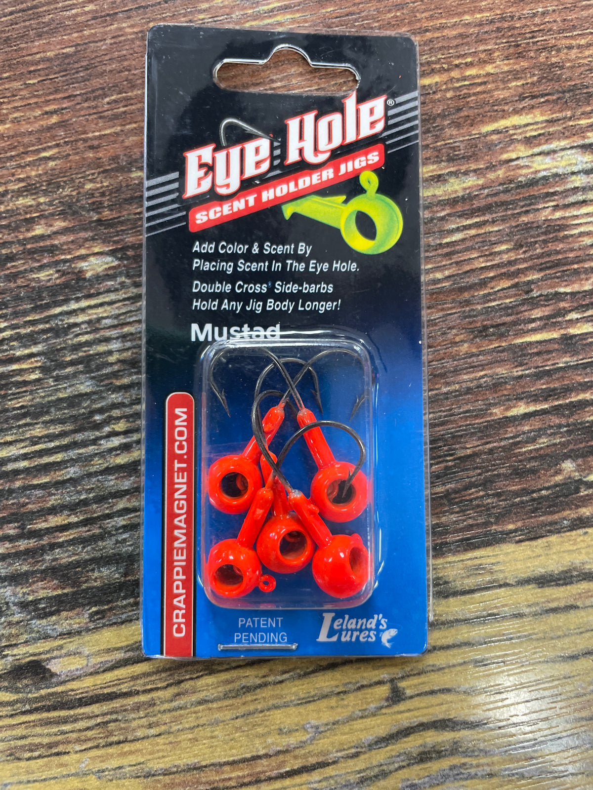 Leland Eyehole Round Jig Head 1/8 oz. Orange