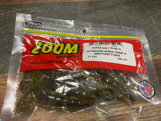 Zoom U-V Speed Craw - Green Pumpkin Flash